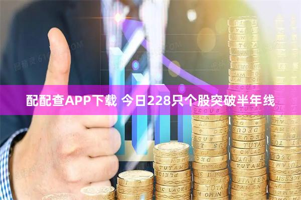 配配查APP下载 今日228只个股突破半年线